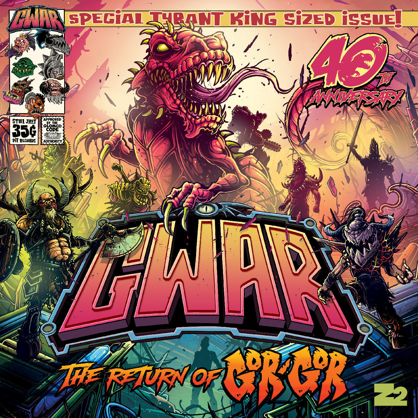 GWAR 'THE RETURN OF GOR GOR' LP - SEMI TRANSPARENT PURPLE