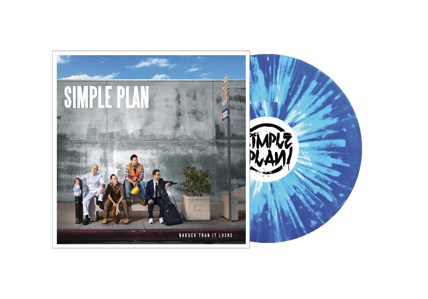 SIMPLE PLAN ‘HARDER THAN IT LOOKS’ LP - EXCLUSIVE - LTD. 500 - BLUE/WHITE/SPLATTER