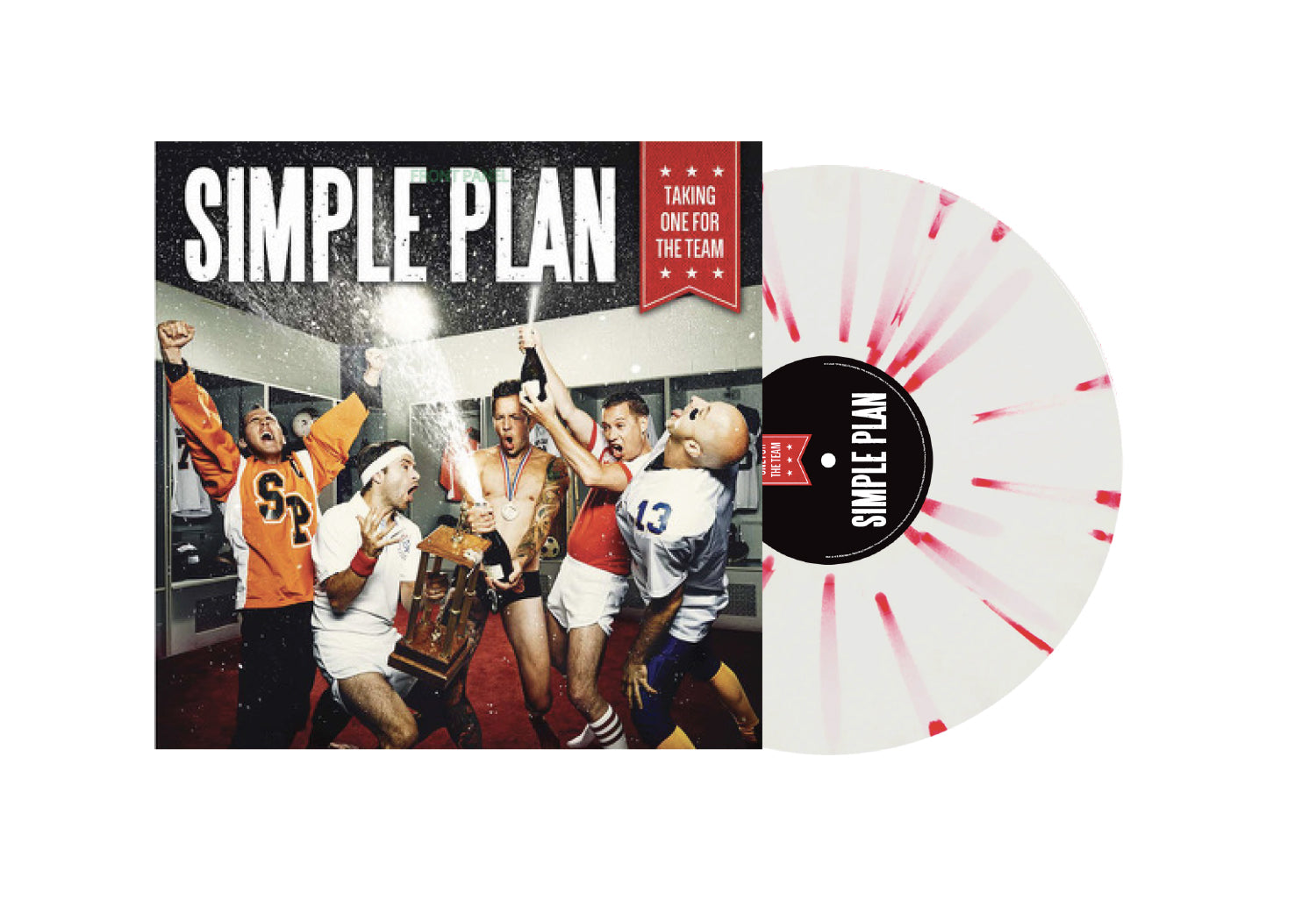 SIMPLE PLAN ‘TAKE ONE FOR THE TEAM’ LP - EXCLUSIVE - LTD. 500 - WHITE/RED/SPLATTER