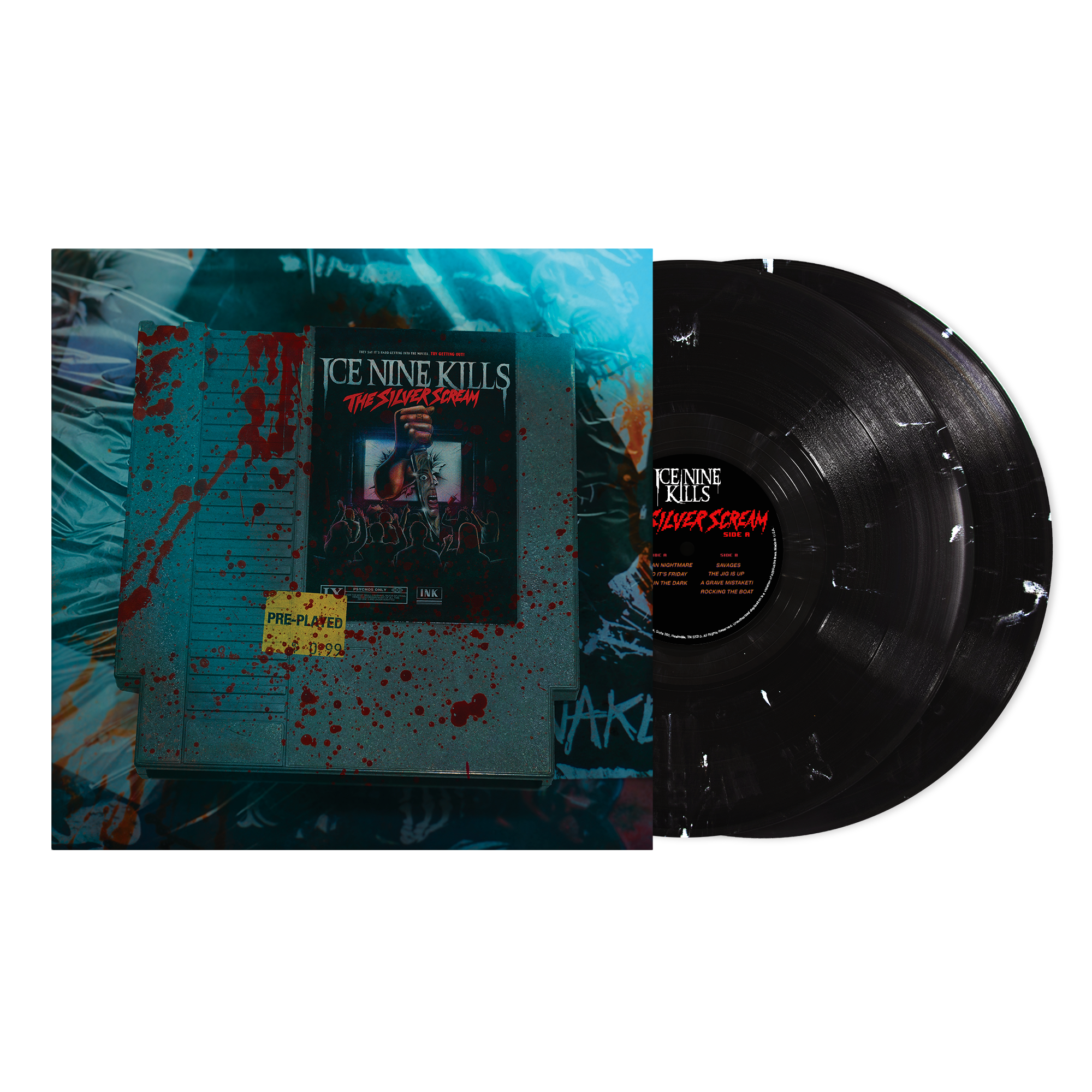 ICE NINE KILLS ‘THE SILVER SCREAM’ (9-BIT VERSION) 2LP - EXCLUSIVE - LTD. 500 - INK/PAINT