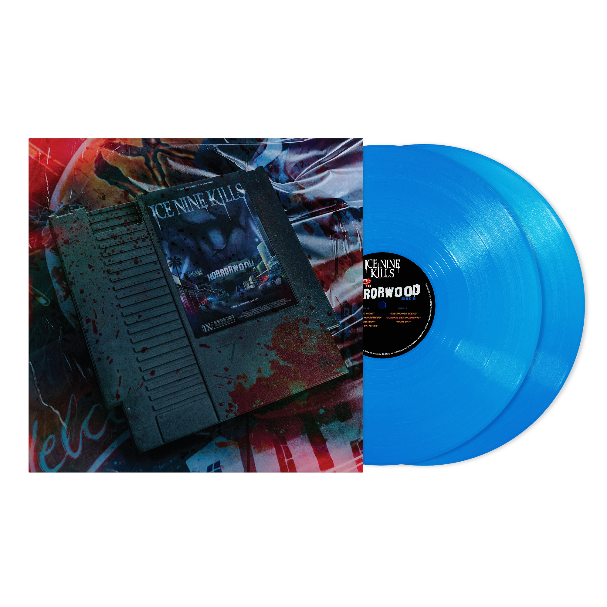 ICE NINE KILLS ‘WELCOME TO HORRORWOOD’ (9-BIT VERSION) 2LP - EXCLUSIVE - LTD. 500 - OPAQUE SKY BLUE