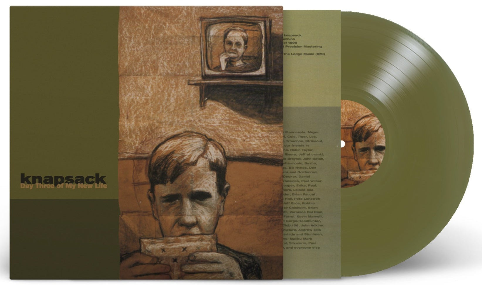 KNAPSACK 'DAY THREE OF MY NEW LIFE' LP - EXCLUSIVE - LTD. 300 - SWAMP GREEN