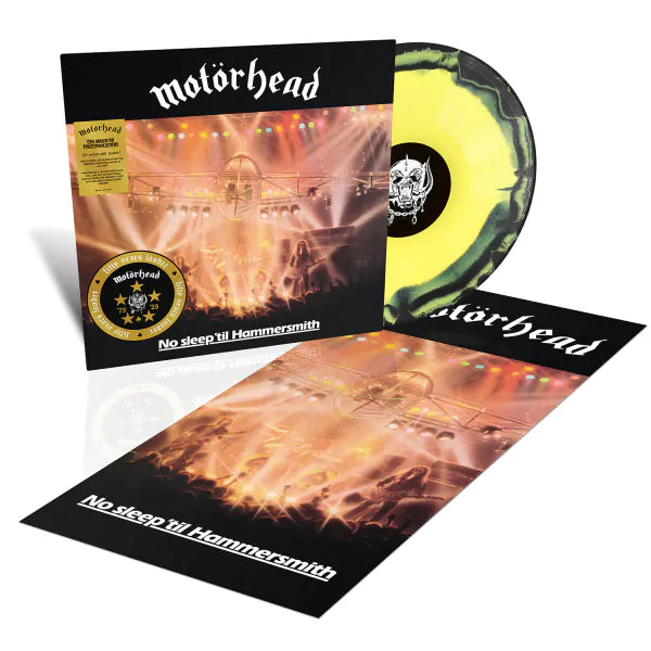 MOTORHEAD 'NO SLEEP 'TIL HAMMERSMITH' 50TH ANNIVERSARY EDITION LP - YELLOW/BLACK - HALF-SPEED