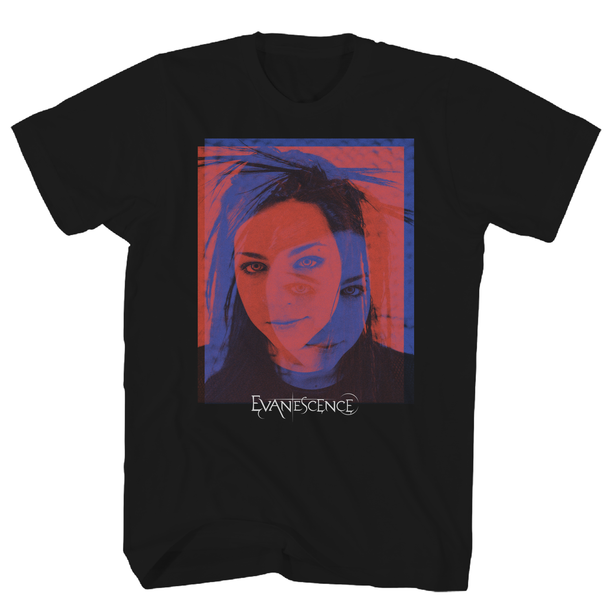 EVANESCENCE RED FACE PHOTO BLACK T-SHIRT – Veeps Inc