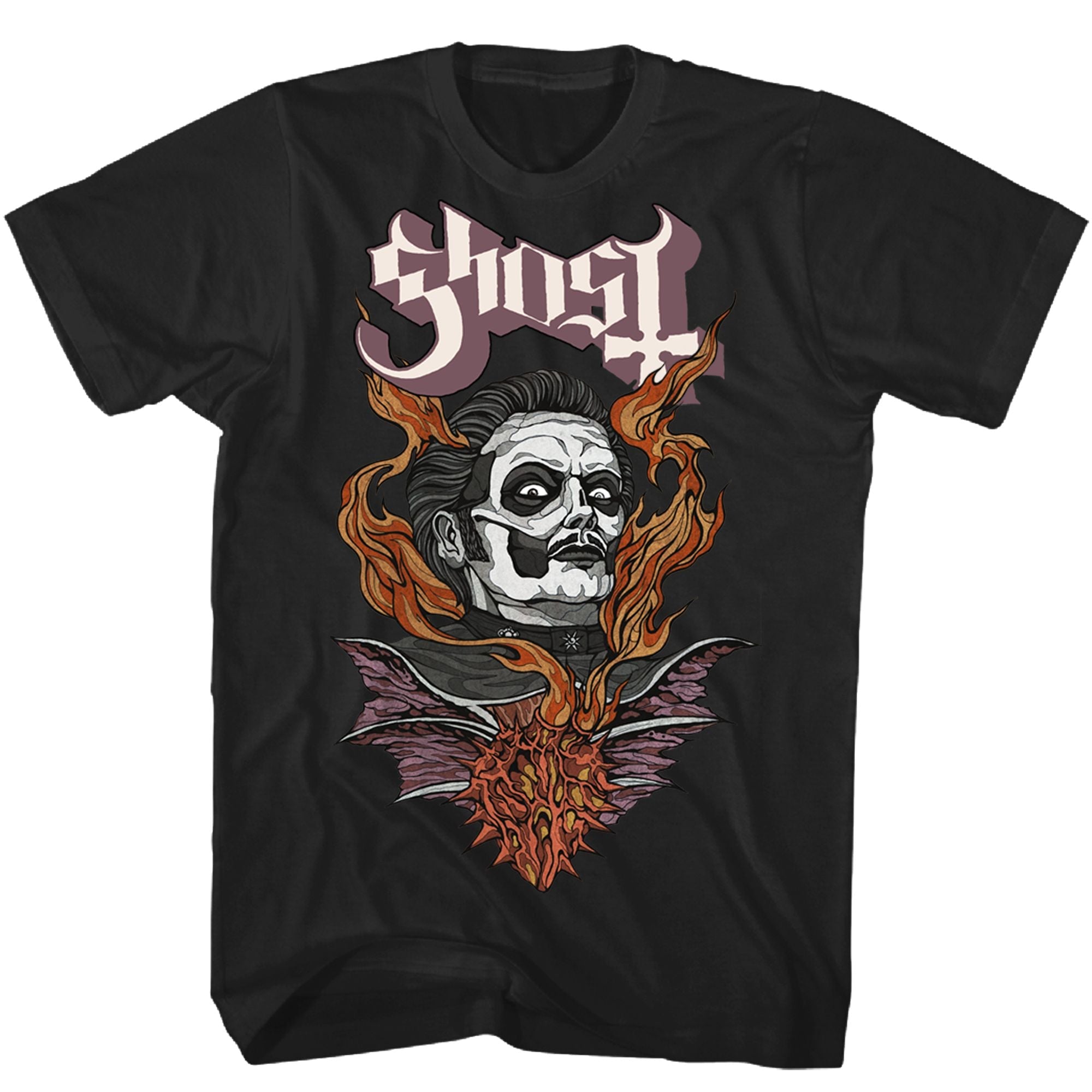 GHOST 'CARDINAL COPIA FLAMING FACE' T-SHIRT