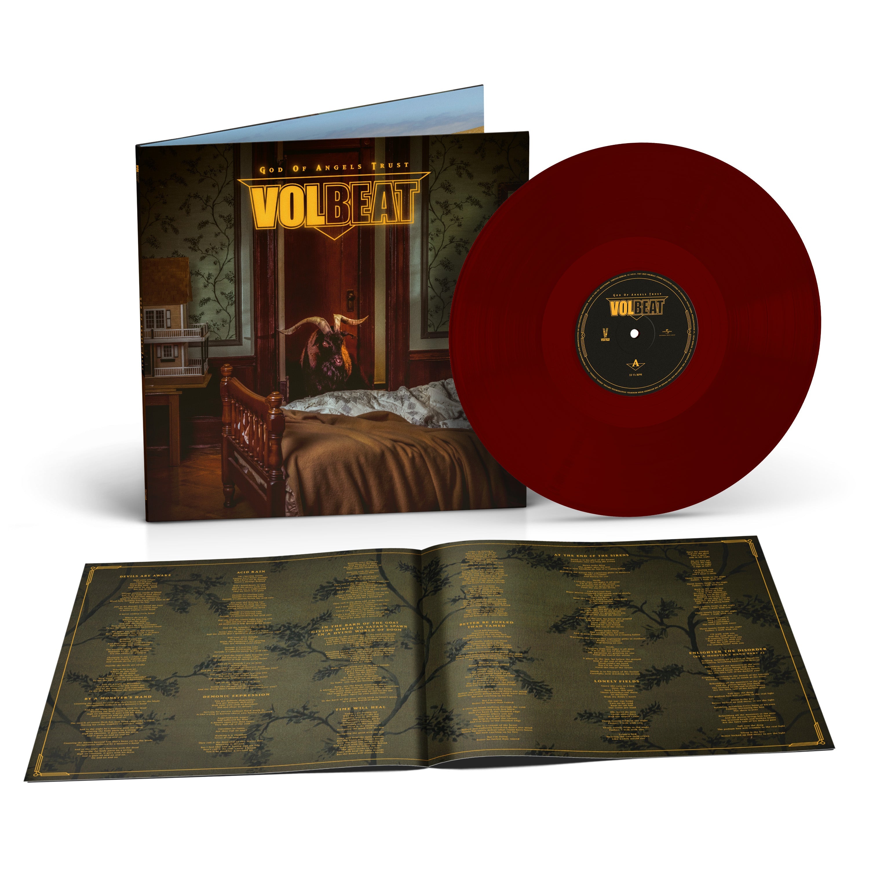 VOLBEAT ‘GOD OF ANGELS TRUST’ LP - EXCLUSIVE - LTD. 1000 - OXBLOOD