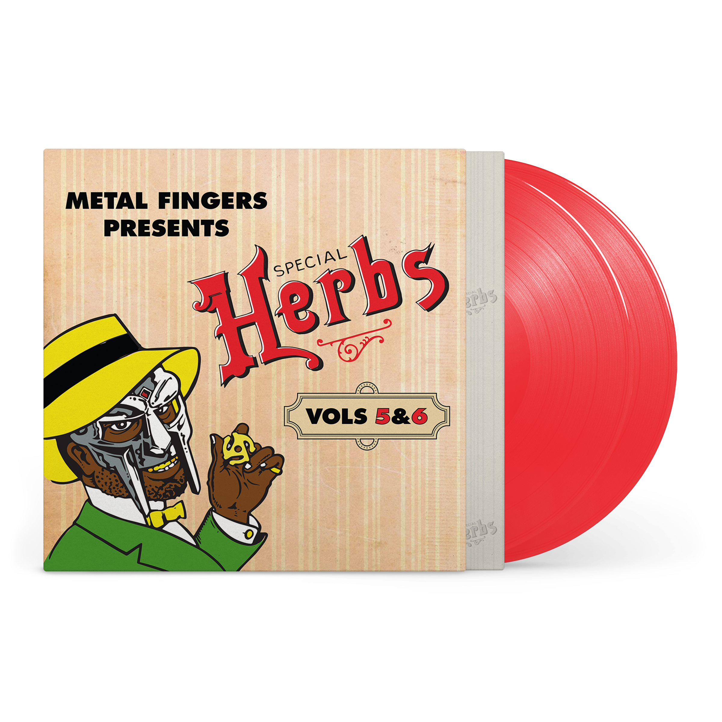 MF DOOM 'METAL FINGERS PRESENTS: SPECIAL HERBS VOL. 5 & 6' 2LP - APPLE RED