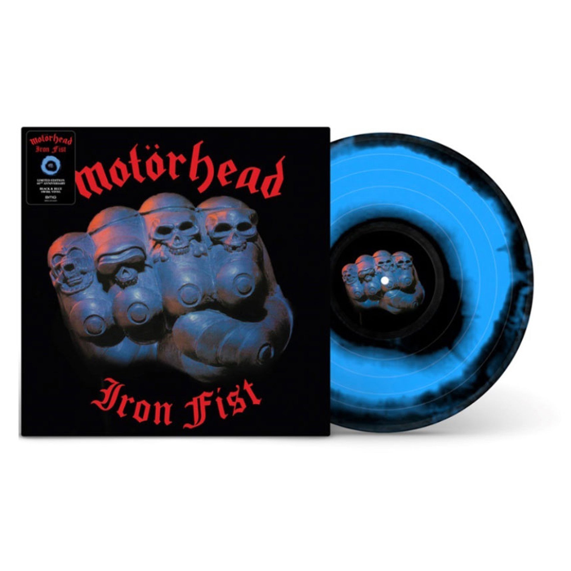 MOTÖRHEAD 'IRON FIST' 40TH ANNIVERSARY EDITION LP - BLACK/BLUE SWIRL