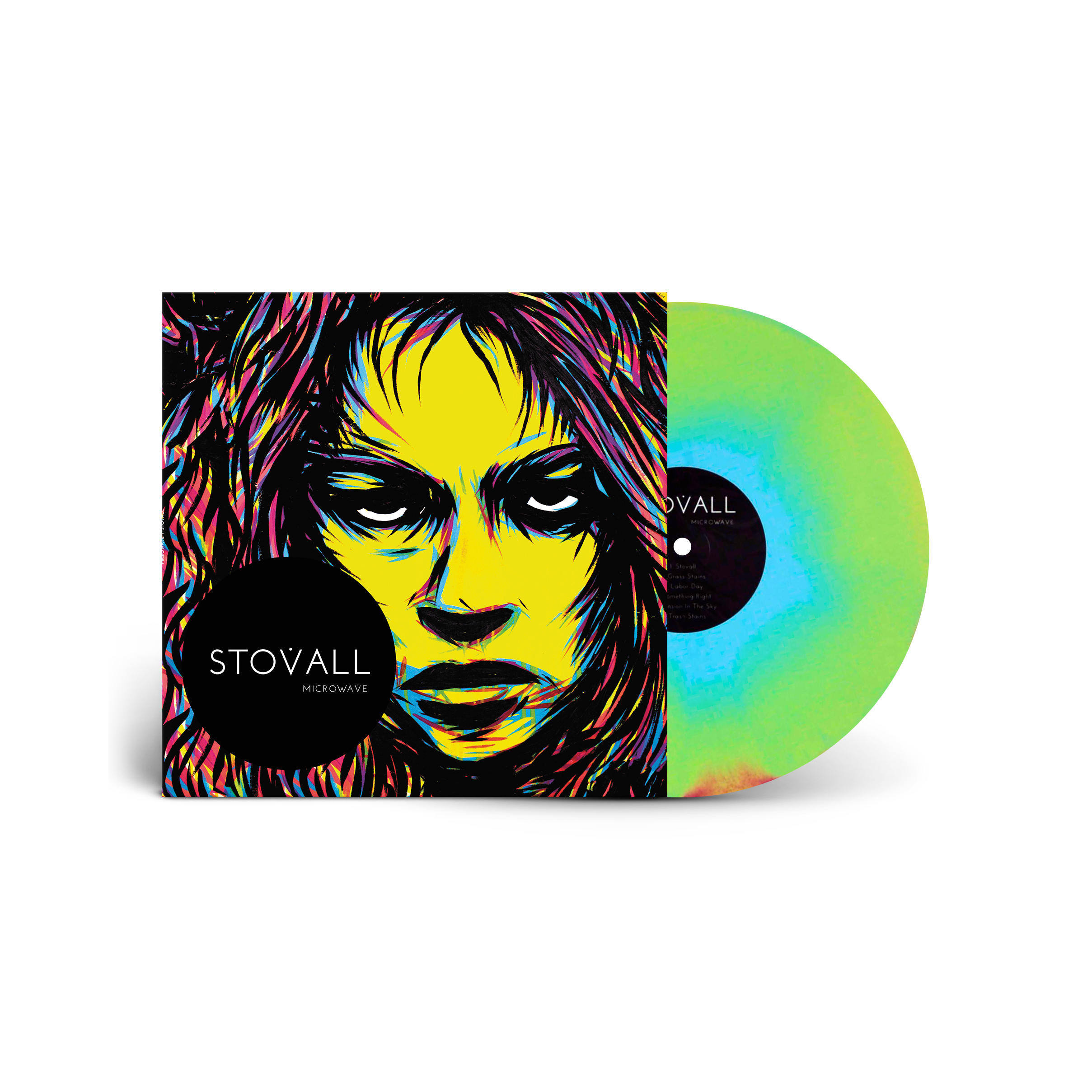 MICROWAVE ‘STOVALL’ 10TH ANNIVERSARY EDITION LP - LTD. 300 - BLUE/YELLOW/PINK