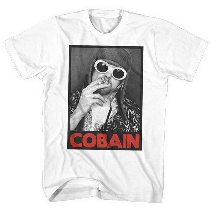 Kurt Cobain Smoking Box Photo T Shirt