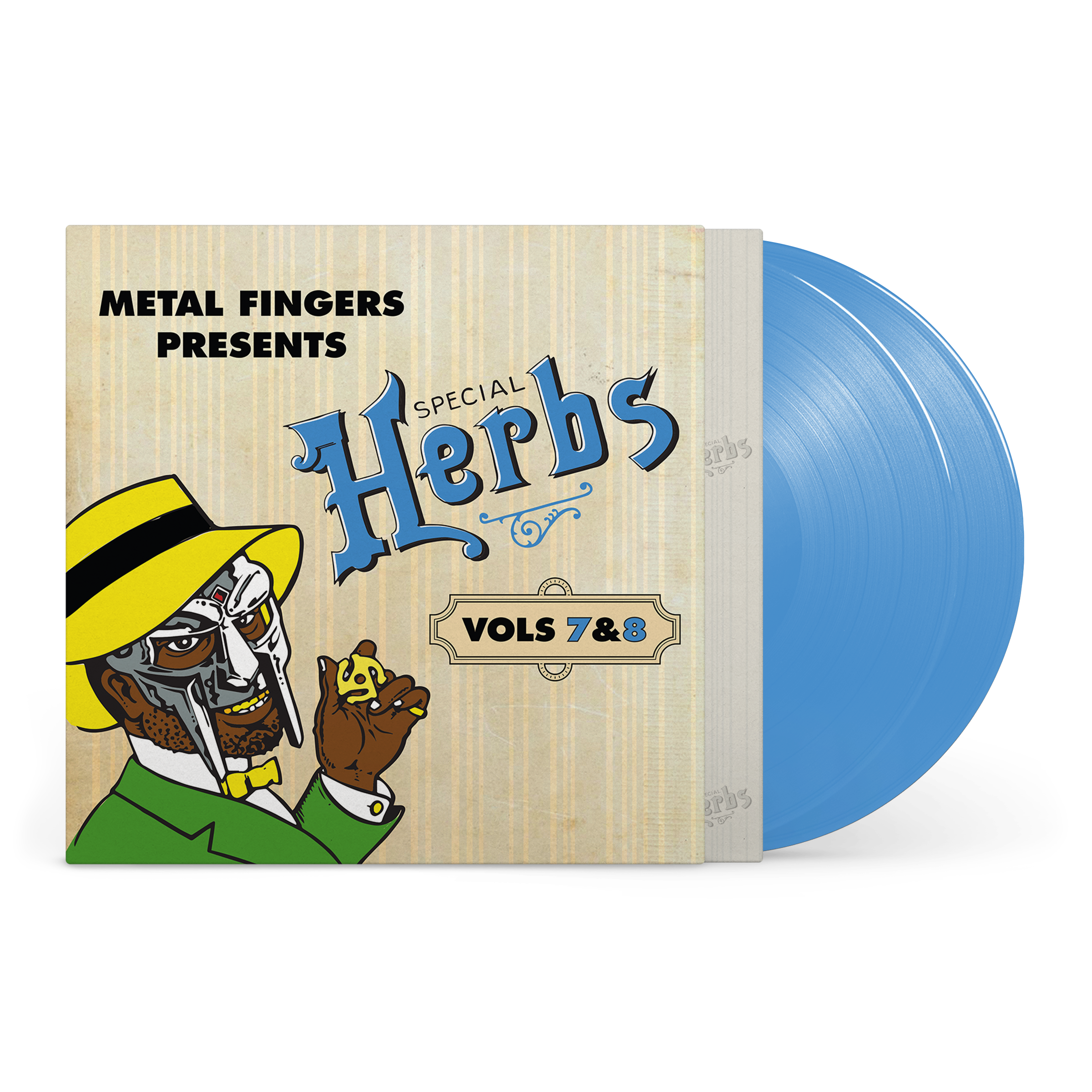 MF DOOM 'METAL FINGERS PRESENTS: SPECIAL HERBS VOL. 7 & 8' 2LP - SKY BLUE