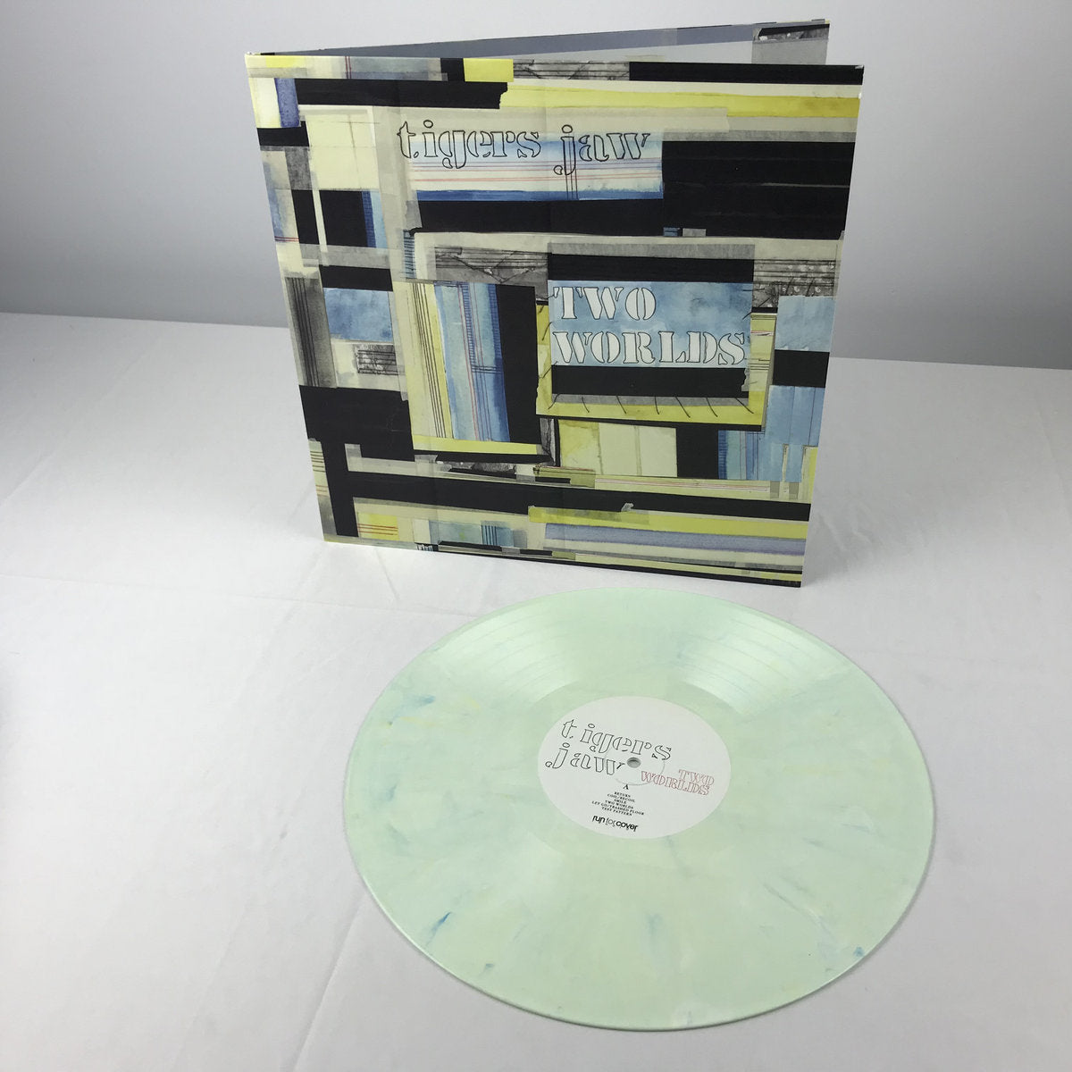 TIGERS JAW 'TWO WORLDS' LP - BLUE/YELLOW SWIRL