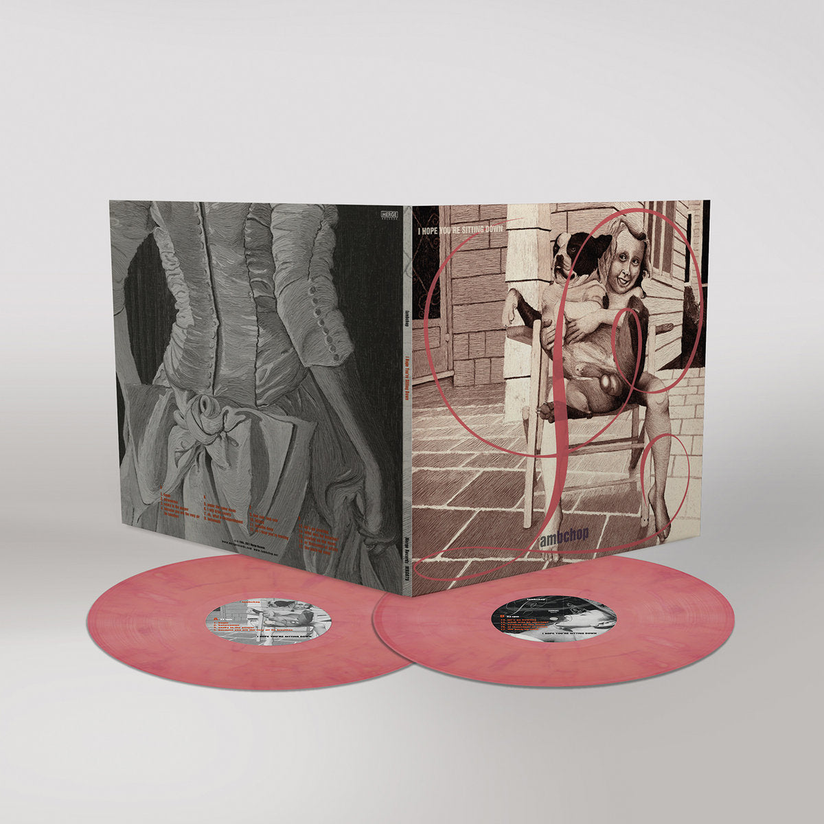 LAMBCHOP 'I HOPE YOU'RE SITTING DOWN / JACK'S TULIPS' 2LP - RED/PINK OPAQUE
