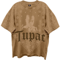 TUPAC PRAYING HANDS ALLOVER BANDANA FRT/BACK WHEAT  T-SHIRT/GIANT VINTAGE