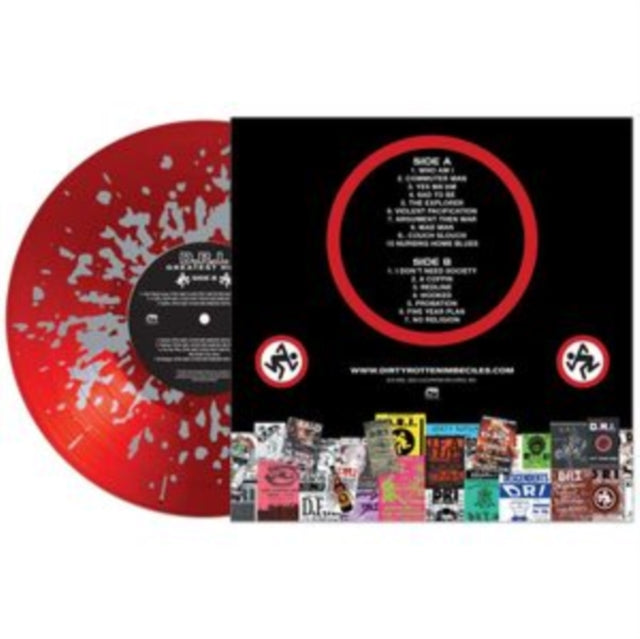 D.R.I. 'GREATEST HITS' LP - RED/SILVER SPLATTER