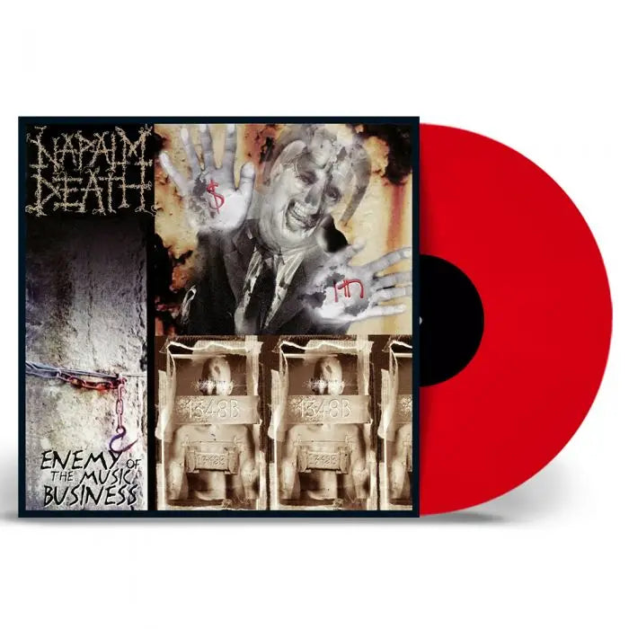 NAPALM DEATH 'ENEMY OF THE MUSIC BUSINESS' LP - RED