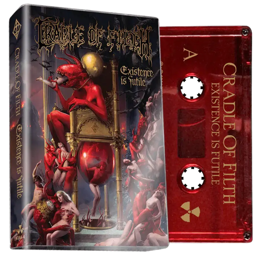 CRADLE OF FILTH 'EXISTENCE IS FUTILE' RED CASSETTE
