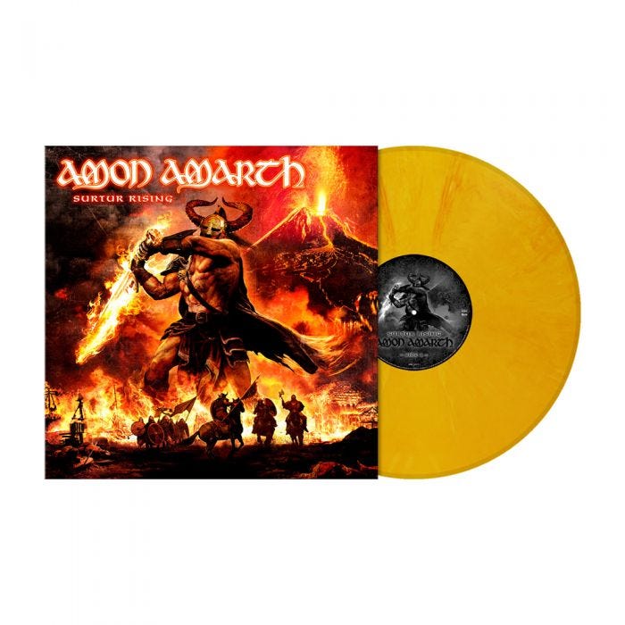 AMON AMARTH 'SUTUR RISING' LP - SUN YELLOW/MARBLE