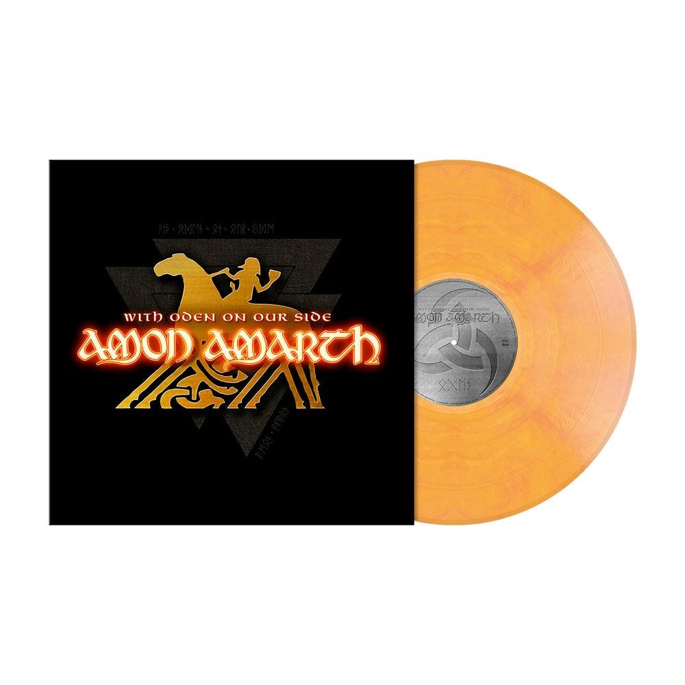 AMON AMARTH 'WITH ODEN ON OUR SIDE' LP - FIREFLY GLOW/MARBLE