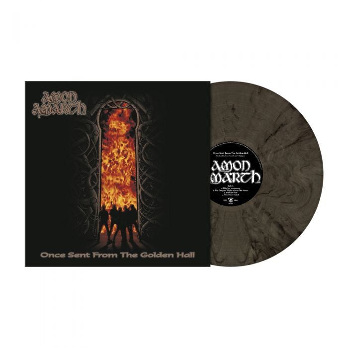 AMON AMARTH 'ONCE SENT FROM THE GOLDEN HALL' LP - SMOKE/GREY/MARBLE