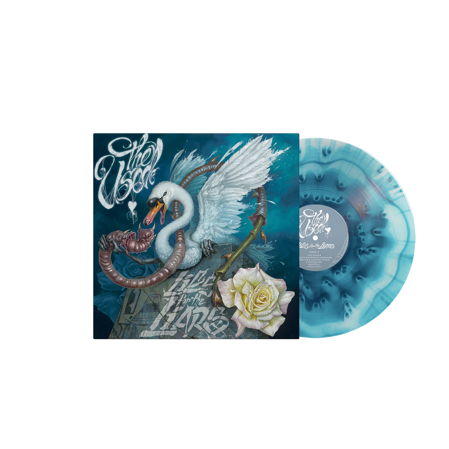 THE USED ‘LIES FOR THE LIARS’ LP + AP SPECIAL COLLECTOR'S EDITION MAGAZINE - EXCLUSIVE - LTD. 500 - ULTRA CLEAR/SEA BLUE CLOUDY