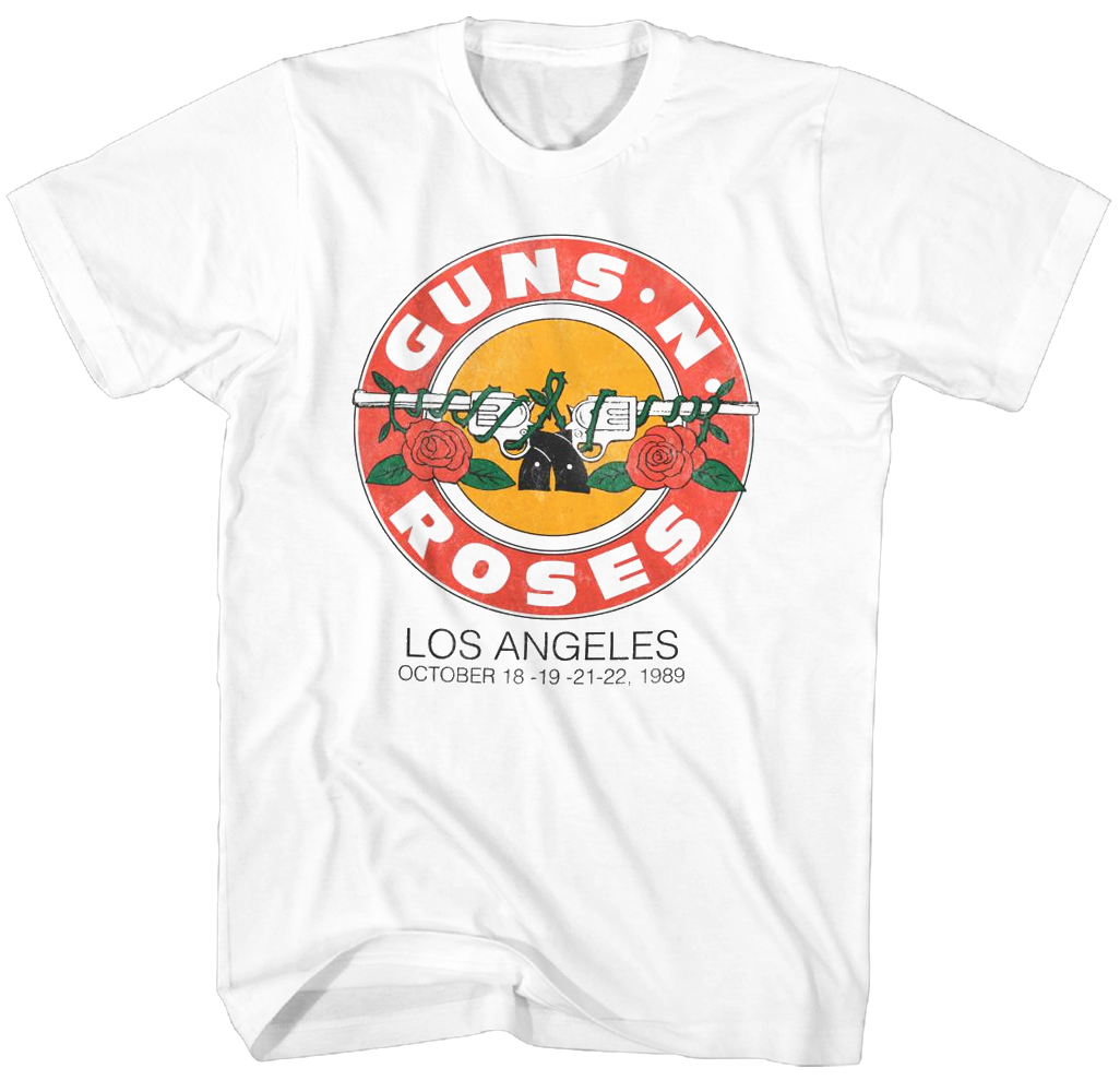 GUNS N ROSES L.A. 1989 ROSES LOGO