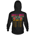GUNS N ROSES 1991 TOUR BLACK HOODIE F/B S