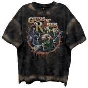GUNS N ROSES SKELTONS LIVE FRT/BCK CHOCOLATE SPRAY WASH T-SHIRT/GIANT VINTAGE