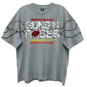 GUNS N ROSES PARADISE CITY GRAY ENZYME WASH T-SHIRT/GIANT VINTAGE