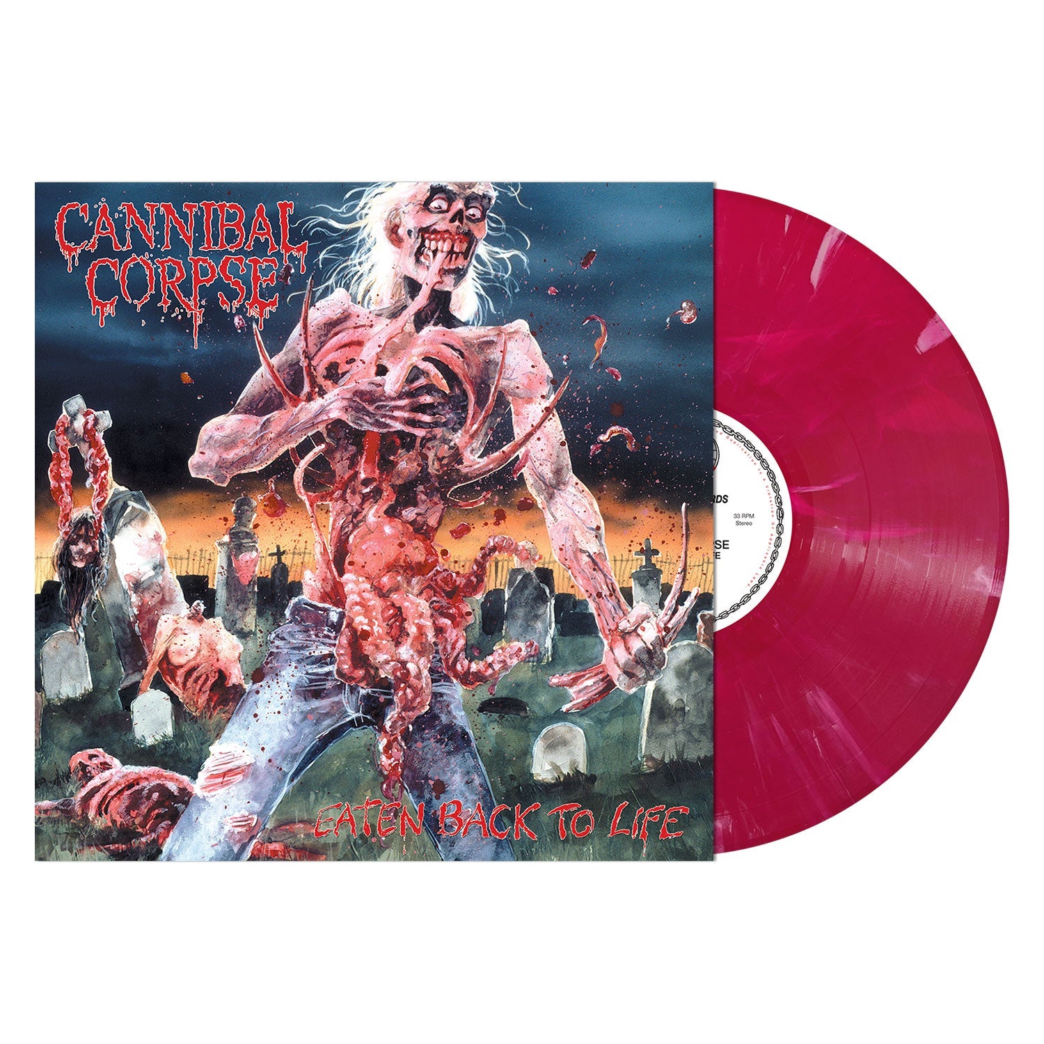 CANNIBAL CORPSE 'EATEN BACK TO LIFE' LP - RED SWIRL