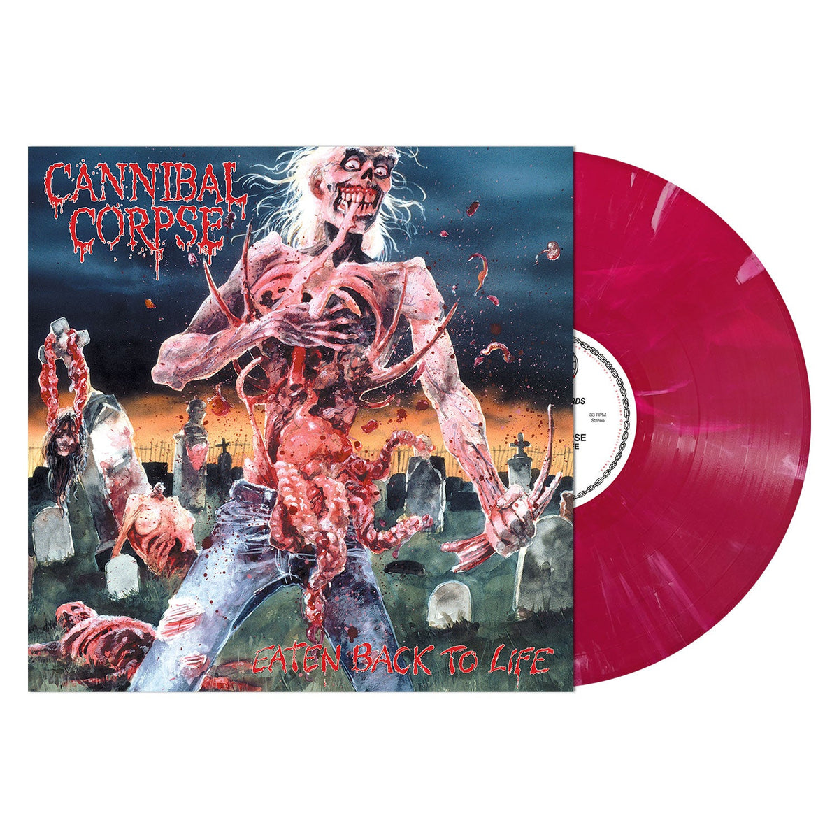 CANNIBAL CORPSE 'EATEN BACK TO LIFE' LP - RED SWIRL