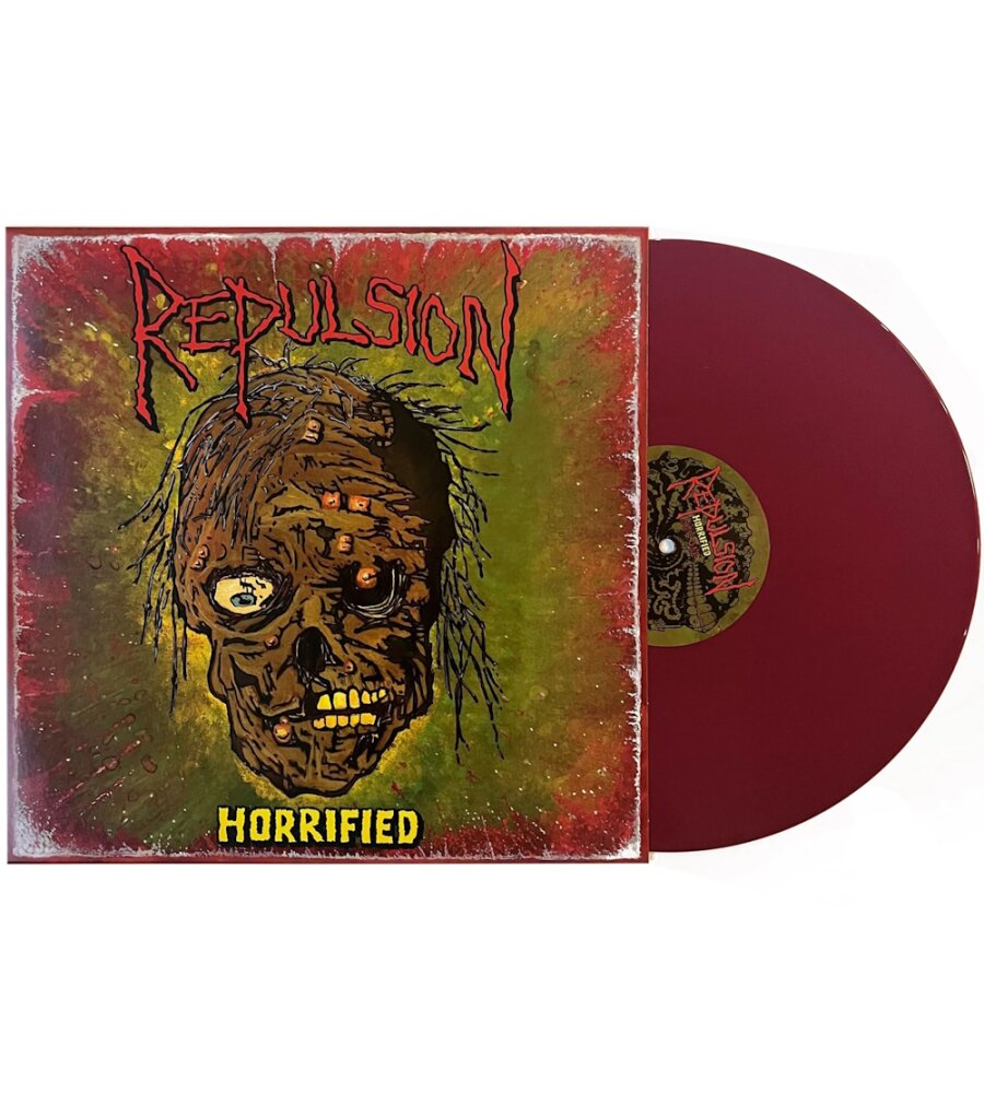 REPULSION 'HORRIFIED' LP - OXBLOOD