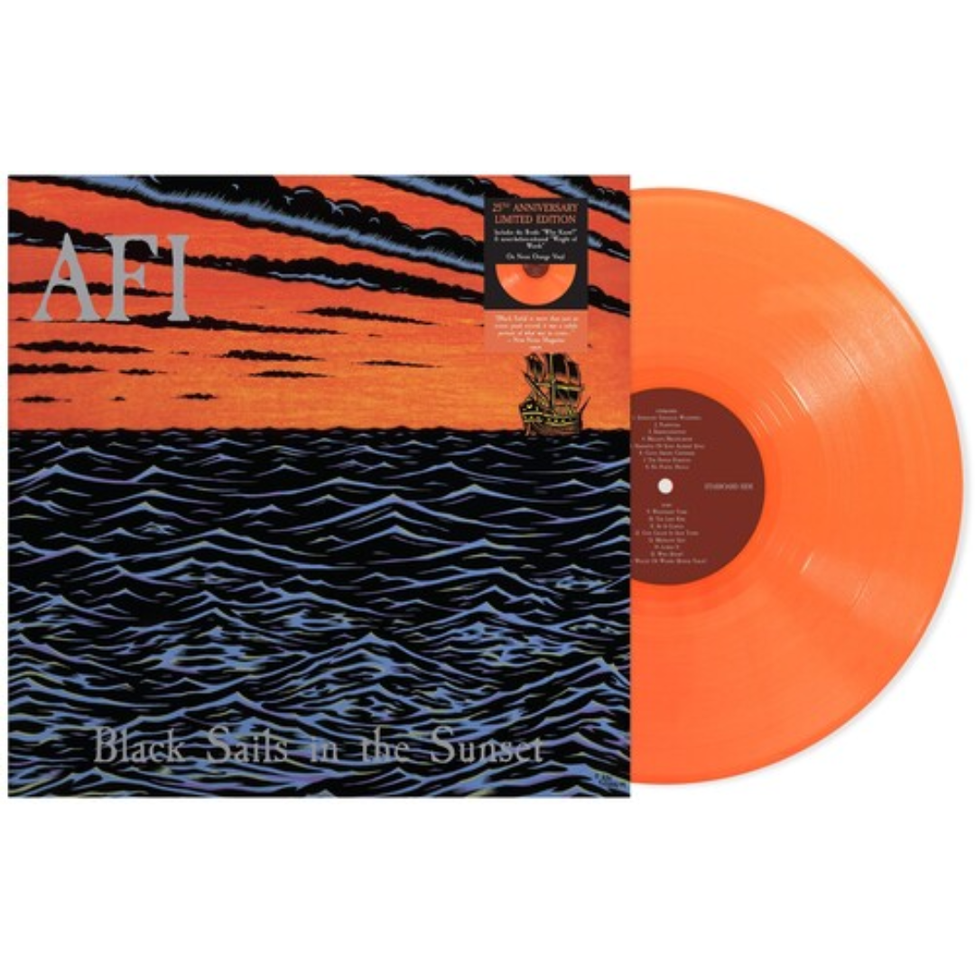 AFI 'BLACK SAILS IN THE SUNSET' 25TH ANNIVERSARY LP - ORANGE