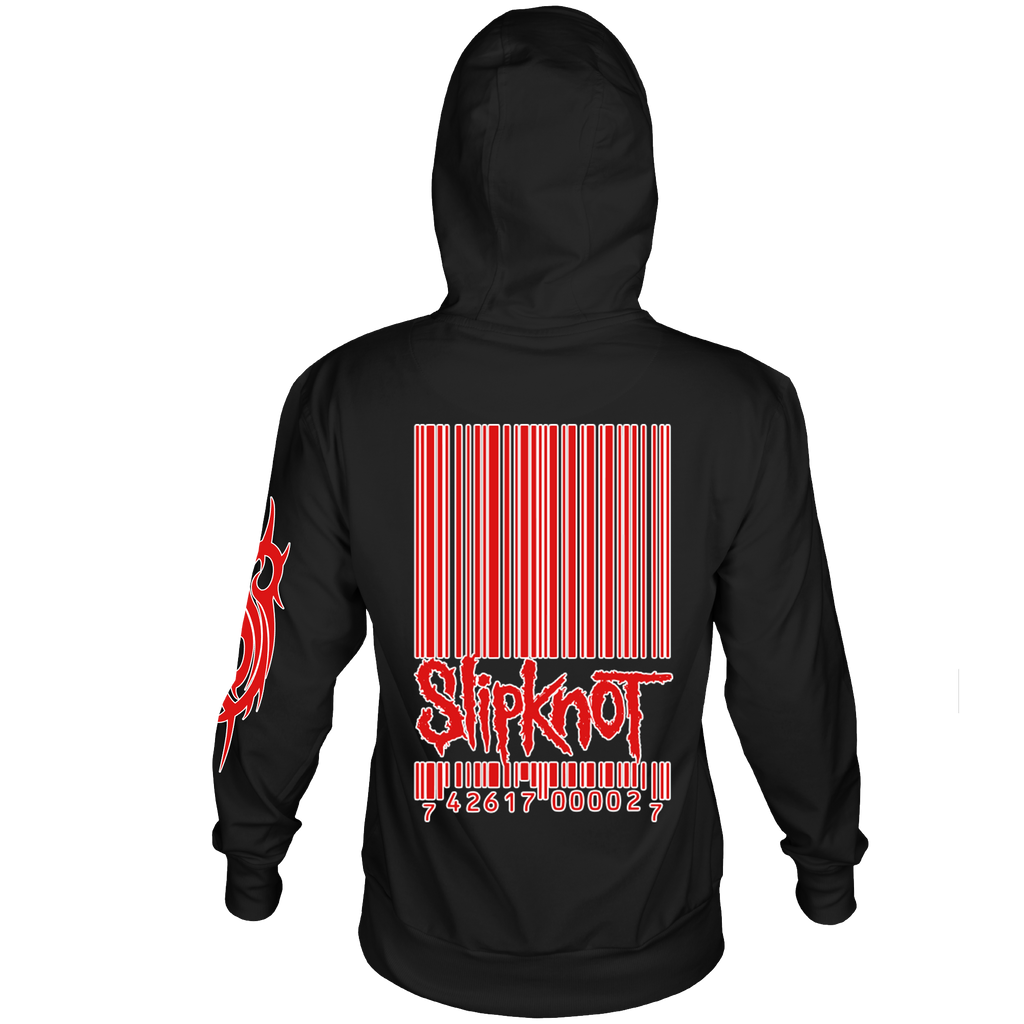 SLIPKNOT BARCODE BLACK FRT/BCK HOODIE