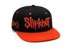 Slipknot Snapback
3D/Flat Embroidery 
Sublimated Underbill Bill Black/Red  6 Panel Flatbill Cap