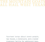THE MOUNTAIN GOATS 'ALL HAIL WEST TEXAS' LP