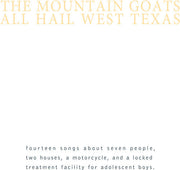 THE MOUNTAIN GOATS 'ALL HAIL WEST TEXAS' LP