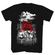 SYSTEM OF A DOWN BANNER MARCH BLACK T-SHIRT