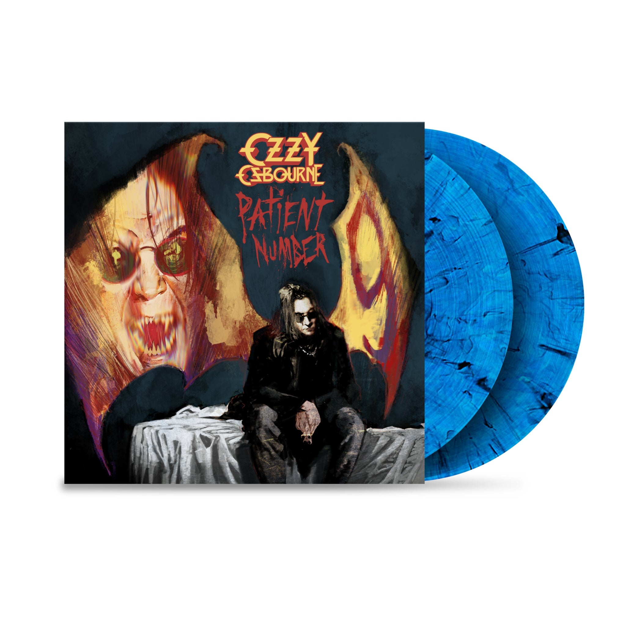 OZZY OSBOURNE 'PATIENT NUMBER 9' 2LP - BLUE/SMOKE + GOLD FOIL COMIC BOOK