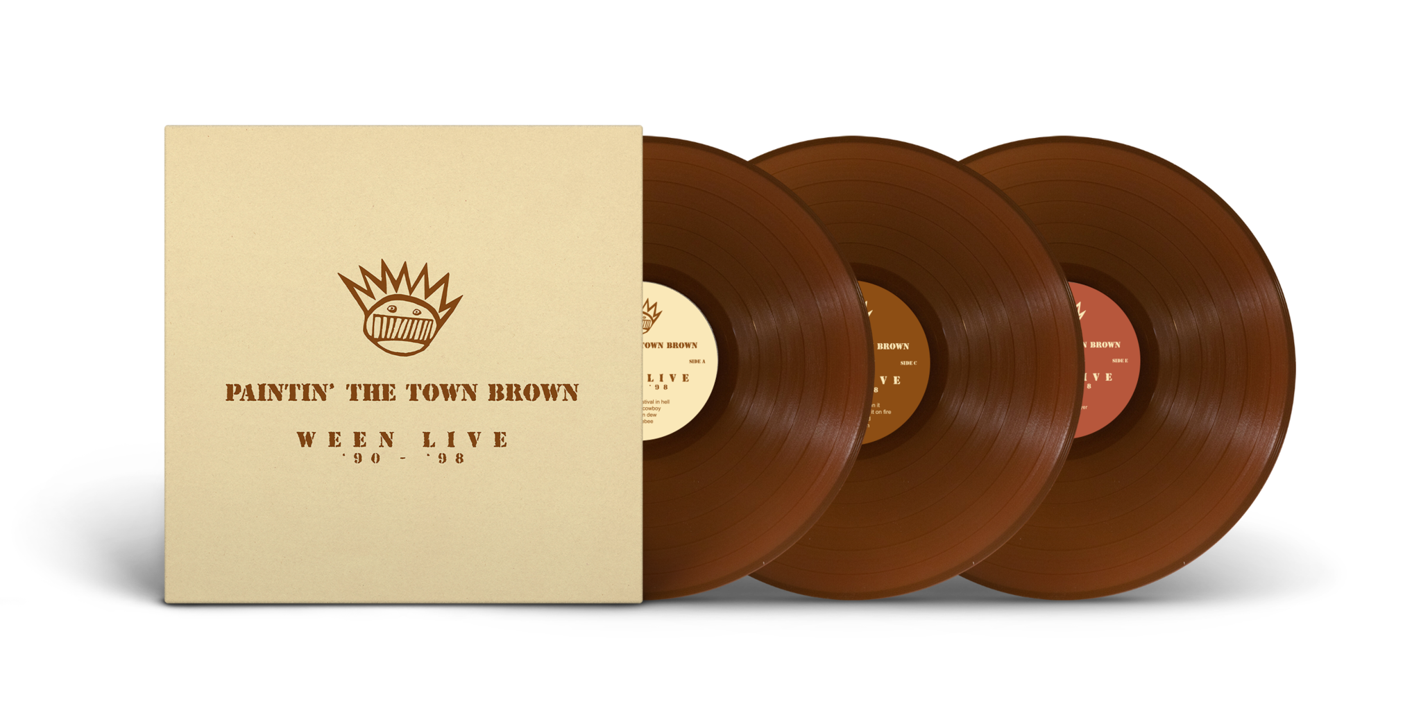 WEEN 'PAINTIN' THE TOWN BROWN: WEEN LIVE 1990-1998' 3LP - BROWN