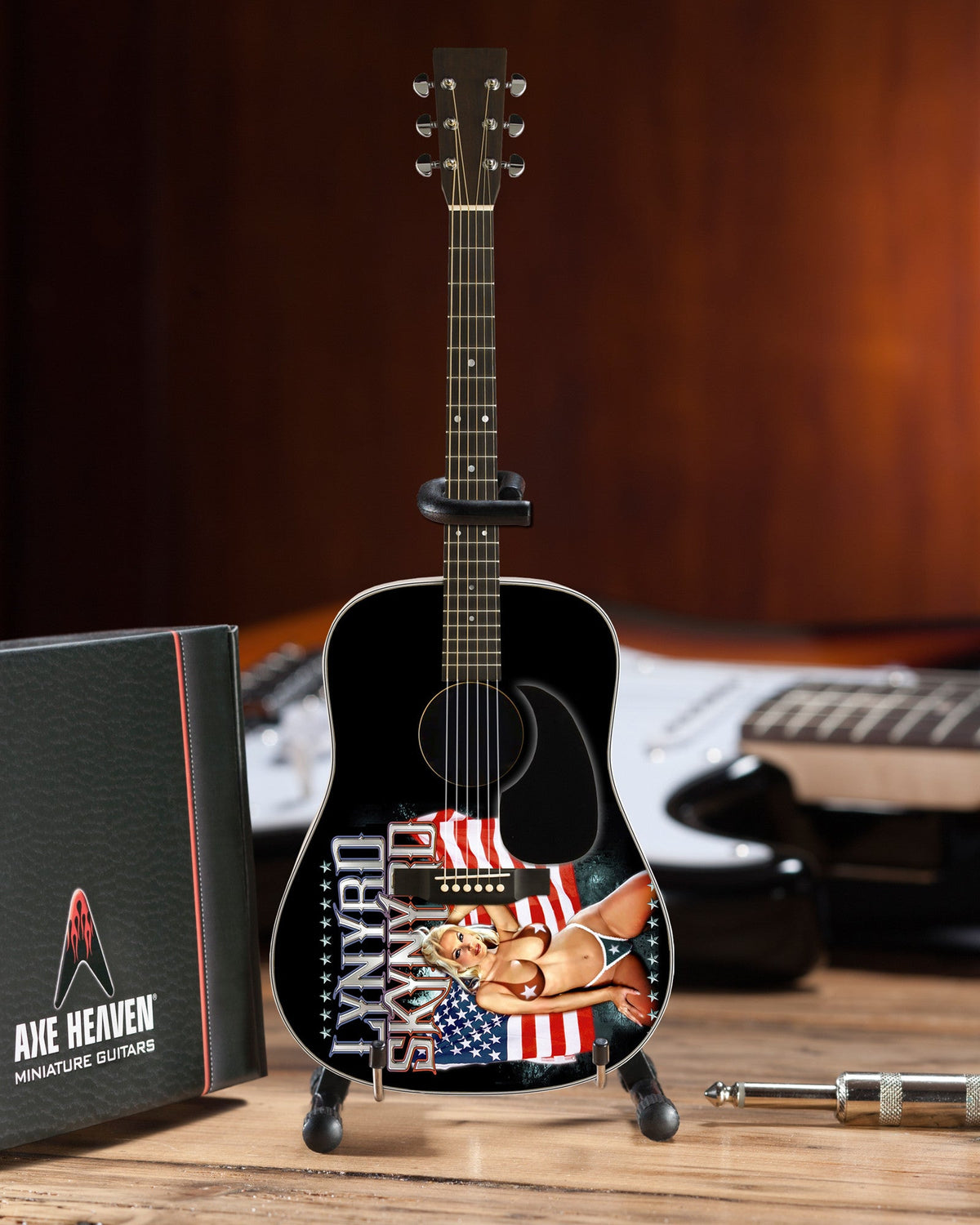 OFFICIALLY LICENSED LYNYRD SKYNYRD USA TRIBUTE ACOUSTIC MINI GUITAR