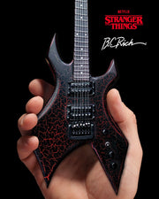 OFFICIAL STRANGER THINGS® EDDIE'S GUITAR B.C. RICH® NJ WARLOCK® MINI GUITAR MODEL
