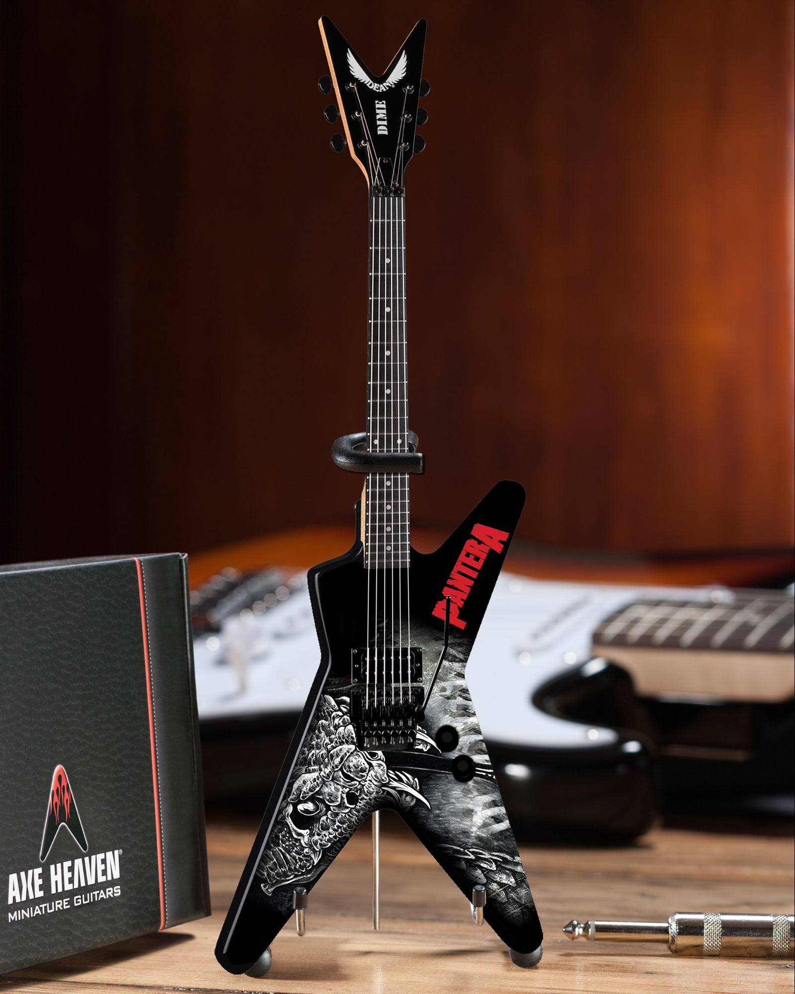 DIMEBAG PANTERA BLACK & WHITE SOUTHERN TRENDKILL DEAN ML MINI GUITAR MODEL - ARTIST PROOF EDITION