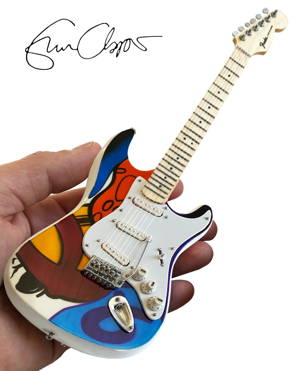 ERIC CLAPTON CRASH 2 TRIBUTE MINI GUITAR REPLICA - OFFICIALLY LICENSED FENDER'