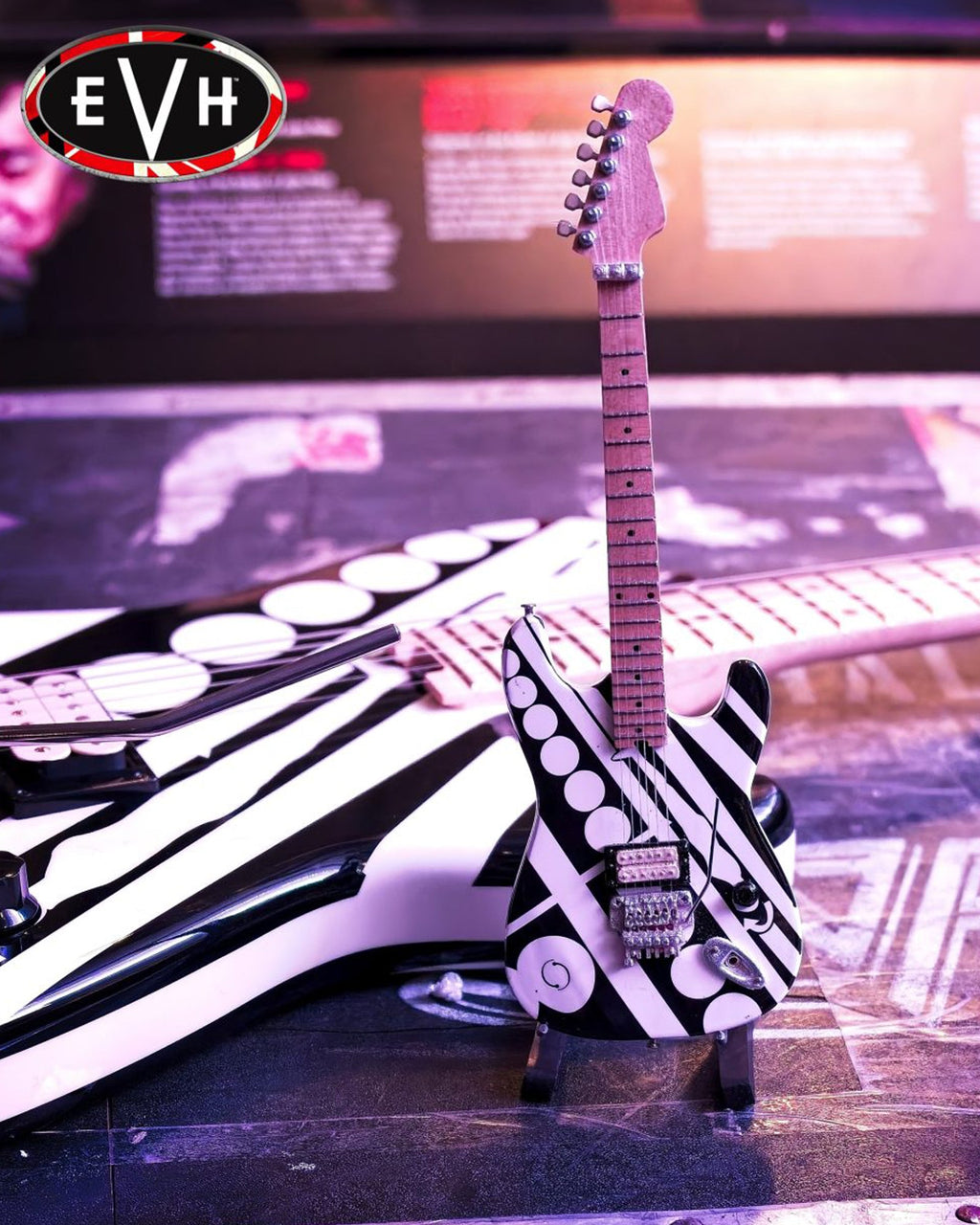 EDDIE VAN HALEN EVH'CIRCLES' MINI GUITAR REPLICA COLLECTIBLE - OFFICIALLY LICENSED