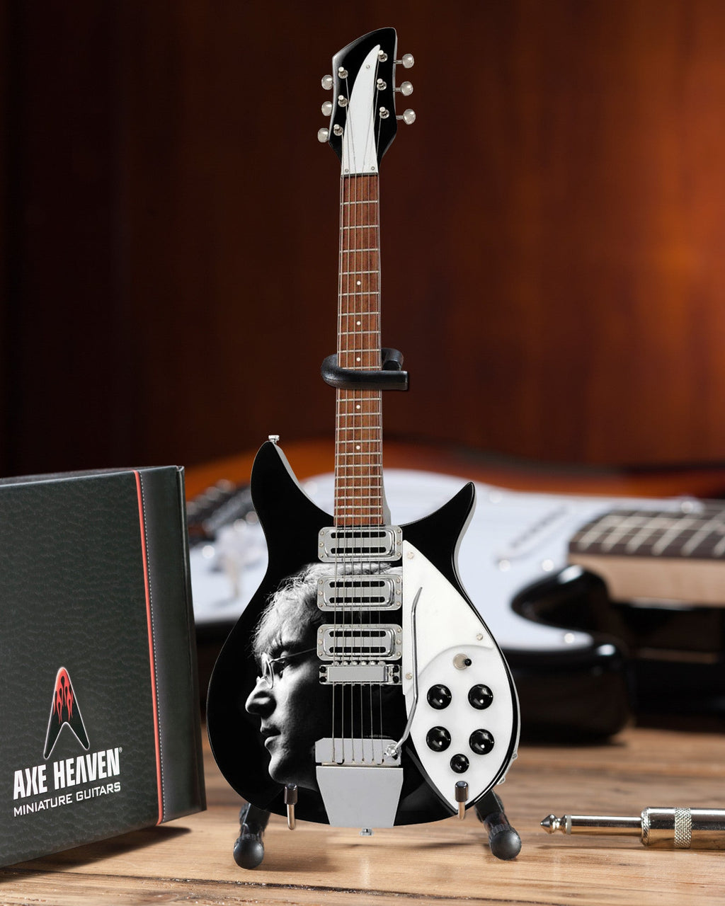 LICENSED FAB FOUR - JOHN LENNON TRIBUTE MINI GUITAR - RADIO DAYS