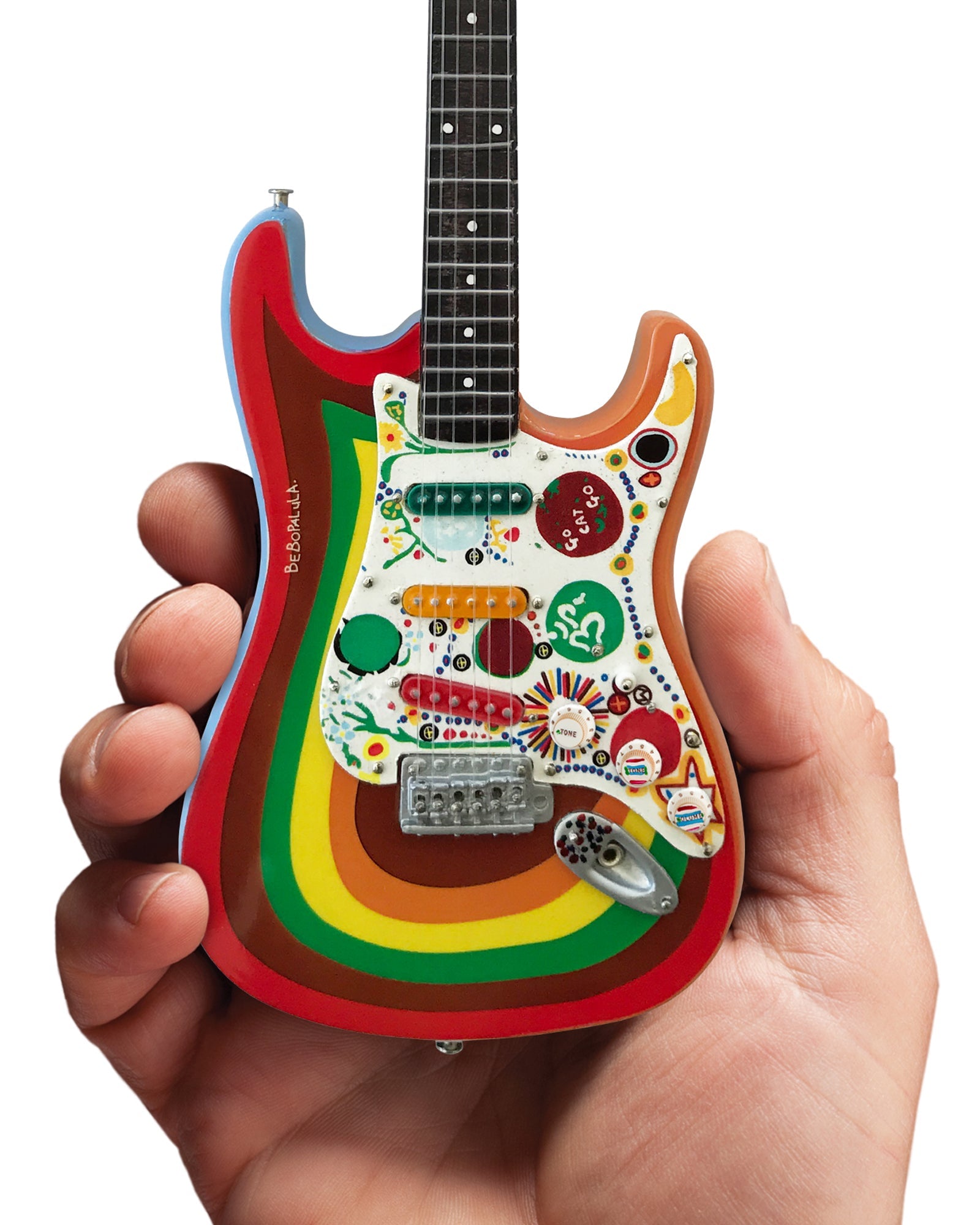 OFFICIALLY LICENSED GEORGE HARRISON FENDER™ STRAT™ ROCKY MINI GUITAR REPLICA - FAB FOUR