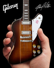 JOHNNY WINTER 1963 GIBSON FIREBIRD V SUNBURST 1.4 SCALE MINI GUITAR - VINTAGE & DISTRESSED