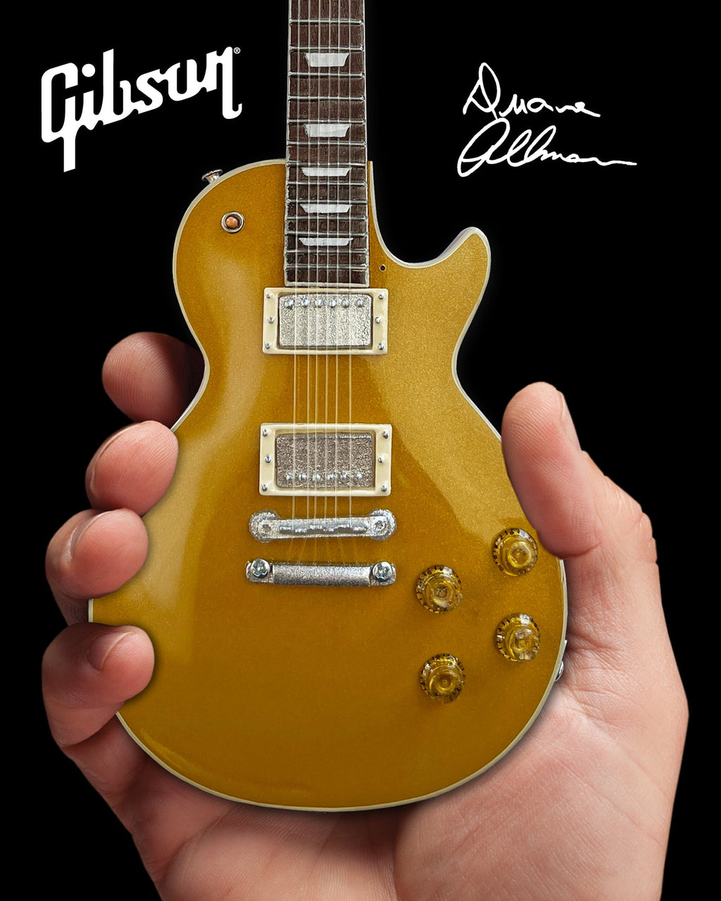 DUANE ALLMAN SET OF 3 GIBSON LES PAUL SIGNATURE MINI GUITAR MODELS