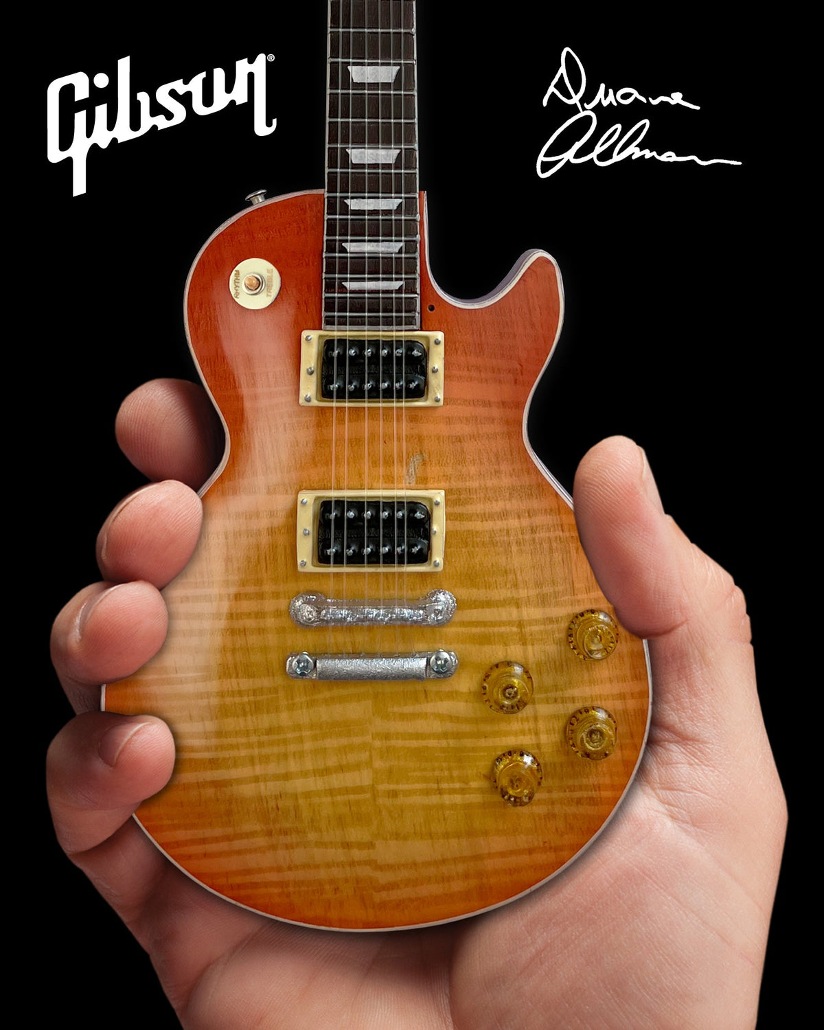 DUANE ALLMAN 1959 GIBSON LES PAUL CHERRY SUNBURST MINIATURE GUITAR MODEL